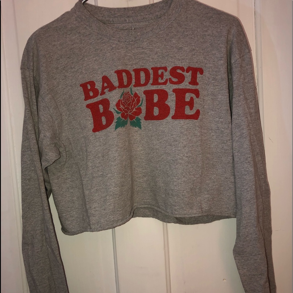 Long sleeve crop top